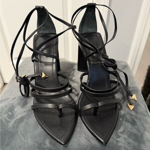 SCHUTZ Black Strappy Heels